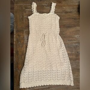 Cream Jessica Simpson crocheted dress, size Small